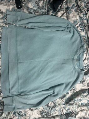 Time and Tru Women’s Crewneck Sweatshirt - Teal
